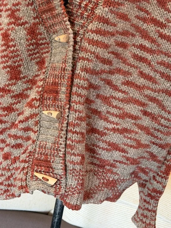 Rosa Pomar 100% Portuguese Wool Natural Horn Buttons Cardigan Casaco 02 Sz M - Picture 6 of 12